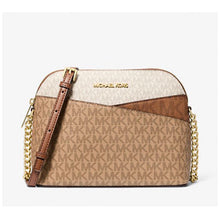 Load image into Gallery viewer, MICHAEL KORS MEDIUM DOME XCROSS CROSSBODY SIGNATURE IN CAMEL MULTI
