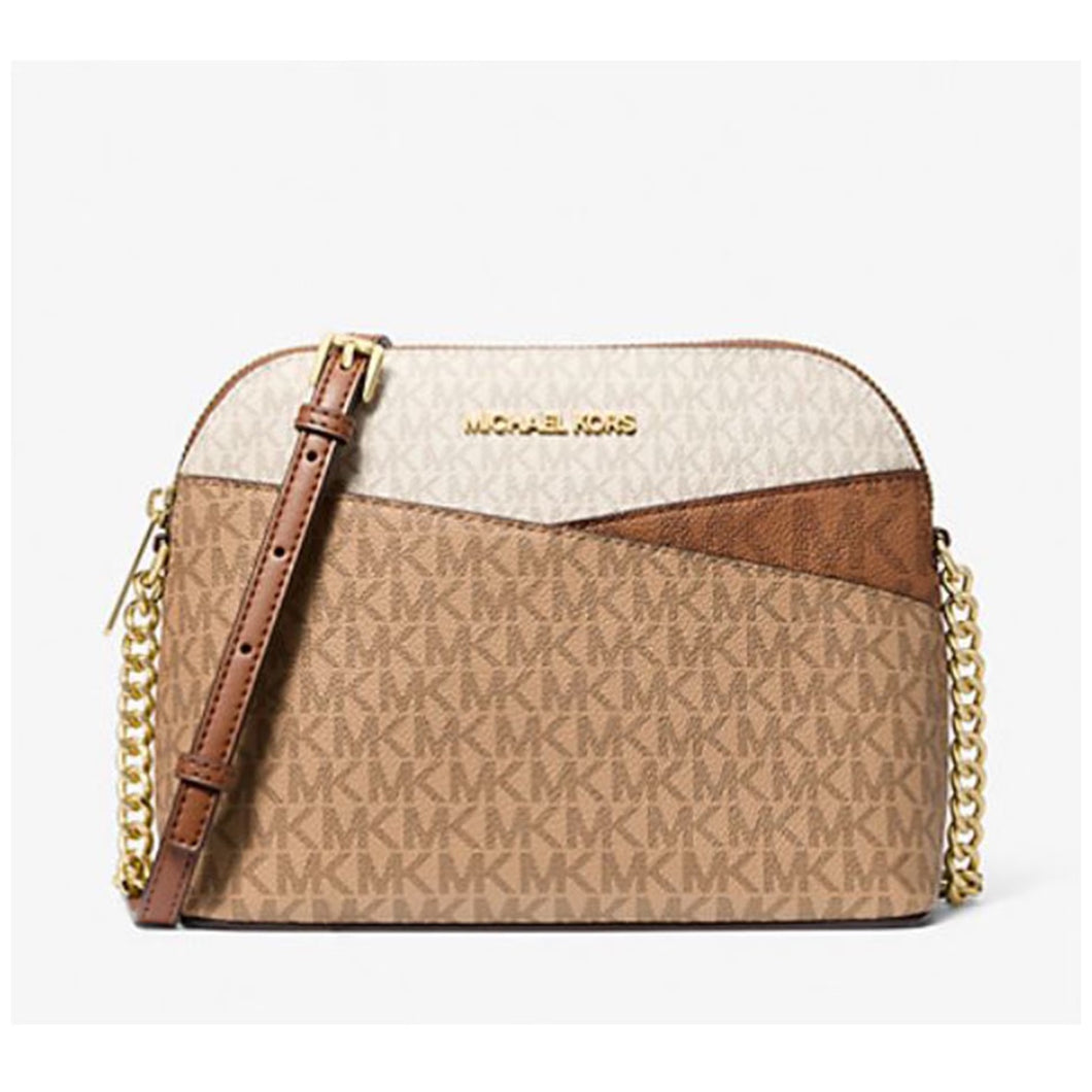 MICHAEL KORS MEDIUM DOME XCROSS CROSSBODY SIGNATURE IN CAMEL MULTI
