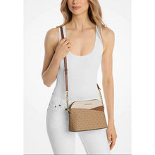 Load image into Gallery viewer, MICHAEL KORS MEDIUM DOME XCROSS CROSSBODY SIGNATURE IN CAMEL MULTI
