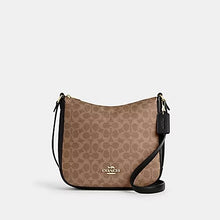 Load image into Gallery viewer, COACH ELLIE FILE BAG IN SIGNATURE CANVAS (COACH CZ177) GOLD/TAN/BLACK
