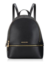 Load image into Gallery viewer, MICHAEL KORS RHEA MEDIUM ZIP BACKPACK IN BLACK
