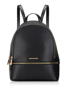 MICHAEL KORS RHEA MEDIUM ZIP BACKPACK IN BLACK