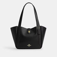 Load image into Gallery viewer, COACH HADLEY TURNLOCK TOTE BAG CAL17 IN GOLD/BLACK
