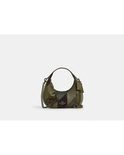 Load image into Gallery viewer, COACH CARMEN MINI CROSSBODY BAG WITH PATCHWORK CCE62 IN QB/OLIVE MULTI
