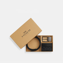 Load image into Gallery viewer, COACH BOXED CARD CASE AND BELT SET IN SIGNATURE CANVAS
