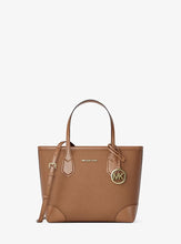 Load image into Gallery viewer, MICHAEL KORS EVA XS LEATHER CONVERTIBLE TOTE IN LUGGAGE
