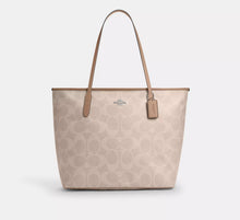 Load image into Gallery viewer, COACH LARGE CITY TOTE MAXI SIGNATURE CCD66 IN SAND TAUPE
