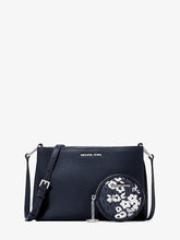 Load image into Gallery viewer, GIFT SET IN NAVY : MICHAEL KORS TRISHA MEDIUM LOGO CROSSBODY IN NAVY
