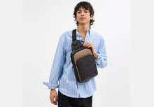 Load image into Gallery viewer, COACH ETHAN PACK IN SIGNATURE CANVAS CZ394 IN QB/TAN/CHARCOAL/BLACK
