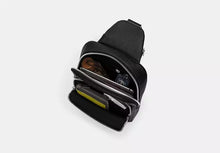 Load image into Gallery viewer, COACH ETHAN PACK IN SIGNATURE CANVAS CZ394 IN QB/TAN/CHARCOAL/BLACK
