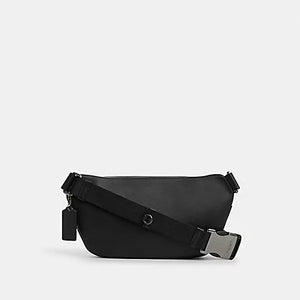 COACH ELIAS BELT BAG IN SIGNATURE CANVAS (COACH CZ400) GUNMETAL/CHARCOAL/BLACK