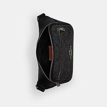 Load image into Gallery viewer, COACH ELIAS BELT BAG IN SIGNATURE CANVAS (COACH CZ400) GUNMETAL/CHARCOAL/BLACK
