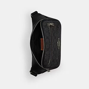 COACH ELIAS BELT BAG IN SIGNATURE CANVAS (COACH CZ400) GUNMETAL/CHARCOAL/BLACK