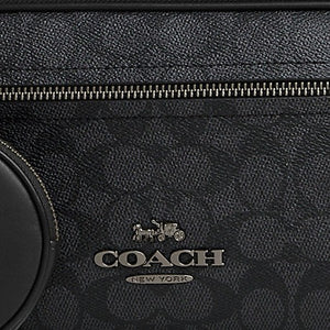COACH ELIAS BELT BAG IN SIGNATURE CANVAS (COACH CZ400) GUNMETAL/CHARCOAL/BLACK