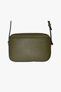 MICHAEL KORS JET SET ITEM  LARGE EW ZIP CHAIN CROSSBODY LEATHER IN OLIVE