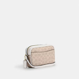 COACH MINI JAMIE CAMERA BAG IN SIGNATURE CANVAS (COACH CY752) GOLD/SAND/CHALK
