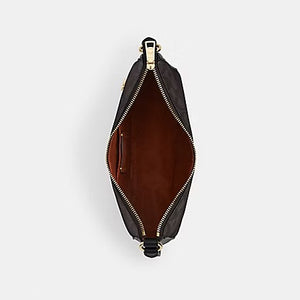 COACH ELLIE FILE BAG IN SIGNATURE CANVAS (COACH CZ177) GOLD/WALNUT/BLACK
