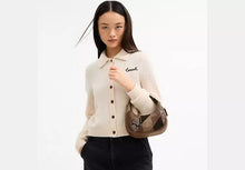 Load image into Gallery viewer, COACH CARMEN MINI CROSSBODY BAG WITH PATCHWORK CCE62 IN MUSHROOM MULTI
