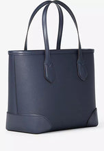 Load image into Gallery viewer, MICHAEL KORS EVA XS LEATHER CONVERTIBLE TOTE IN NAVY
