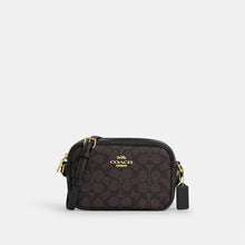 Load image into Gallery viewer, COACH MINI JAMIE CAMERA BAG C9926 IN SIGNATURE CANVAS WALNUT BLACK
