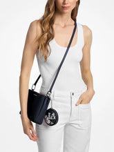 Load image into Gallery viewer, GIFT SET IN NAVY : MICHAEL KORS TRISHA MEDIUM LOGO CROSSBODY IN NAVY
