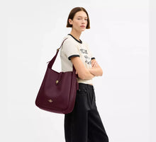 Load image into Gallery viewer, COACH HADLEY LARGE SHOULDER LEATHER IN DARK WINE
