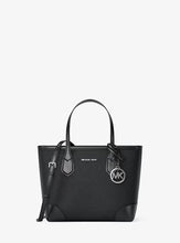 Load image into Gallery viewer, MICHAEL KORS EVA XS LEATHER CONVERTIBLE TOTE IN BLACK
