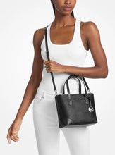 Load image into Gallery viewer, MICHAEL KORS EVA XS LEATHER CONVERTIBLE TOTE IN BLACK
