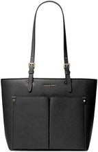 Load image into Gallery viewer, MICHAEL KORS JET SET TRAVEL MEDIUM DOUBLE POCKET TOTE IN BLACK
