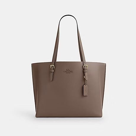 COACH MOLLIE TOTE BAG (COACH CV968) in GOLD/DARK STONE