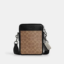 Load image into Gallery viewer, COACH SULLIVAN CROSSBODY IN BLOCKED SIGNATURE CANVAS CW386 IN QB/TAN/CHARCOAL/BLACK
