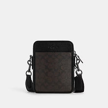 Load image into Gallery viewer, COACH SULLIVAN CROSSBODY IN BLOCKED SIGNATURE CANVAS CW386 IN QB/WALNUT/BLACK
