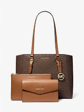 Load image into Gallery viewer, MICHAEL KORS CHARLOTTE LARGE 3in1 TOTE IN SIGNATURE BROWN
