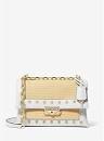 Load image into Gallery viewer, MICHAEL KORS CECE MEDIUM STUDDED FAUX LEATHER SHOULDER BAG CROSSBODY-OPTIC WHITE
