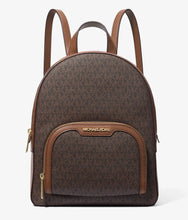 Load image into Gallery viewer, MICHAEL KORS JAYCEE BACKPACK MEDIUM SIGNATURE IN BROWN
