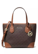 MICHAEL KORS EVA XS CONVERTIBLE TOTE IN SIGNATURE BROWN