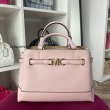 Load image into Gallery viewer, MICHAEL KORS REED CENTER ZIP SMALL SATCHEL IN POWDER BLUSH
