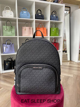 Load image into Gallery viewer, MICHAEL KORS JAYCEE BACKPACK LARGE IN SIGNATURE BLACK

