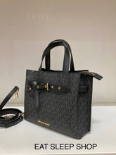 Load image into Gallery viewer, MICHAEL KORS EMILIA SMALL SATCHEL SIGNATURE IN BLACK
