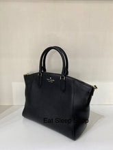 Load image into Gallery viewer, KATE SPADE PARKER SATCHEL LEATHER  IN BLACK

