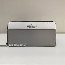Load image into Gallery viewer, KATE SPADE STACI COLORBLOCK LARGE CONTINENTAL WALLET IN NIMBUS GREY MULTI
