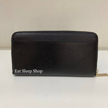 Load image into Gallery viewer, KATE SPADE STACI LARGE CONTINENTAL ZIP AROUND WALLET CLUTCH IN BLACK
