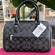 Load image into Gallery viewer, COACH ROWAN SATCHEL IN SIGNATURE CANVAS SV/GRAPHITE BLACK (CH280)

