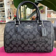Load image into Gallery viewer, COACH ROWAN SATCHEL IN SIGNATURE CANVAS SV/GRAPHITE BLACK (CH280)
