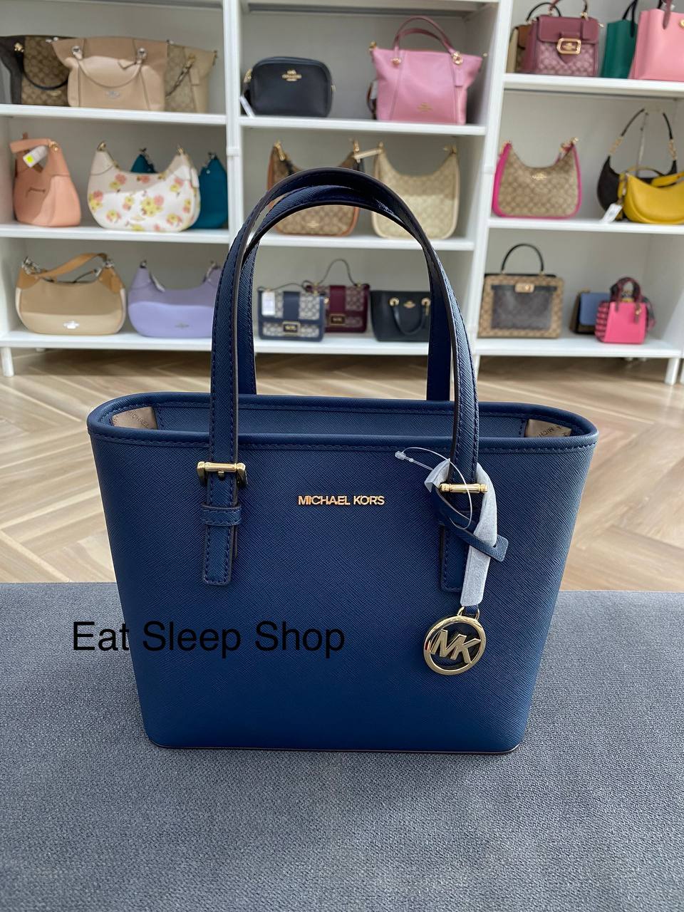 Michael kors jet 2025 set travel navy blue