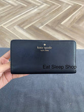 Load image into Gallery viewer, KATE SPADE  LARGE SLIM BIFOLD WALLET MADISON IN BLACK (001)
