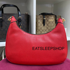 MICHAEL KORS LARGE CORA IN LEATHER BRIGHT RED