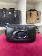 COACH NOLITA 19 WITH SIGNATURE QUILTING IN BLACK CJ527 (MINOR DENTS AND SCRATCHES)