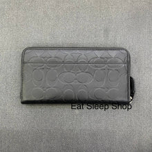 Load image into Gallery viewer, COACH ACCORDION WALLET IN SIGNATURE LEATHER BLACK CE551
