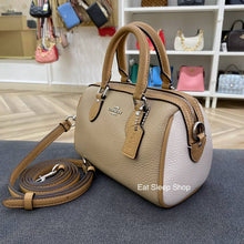 Load image into Gallery viewer, COACH MINI ROWAN CROSSBODY LEATHER COLORBLOCK IN SANDY BEIGH MULTI CH159
